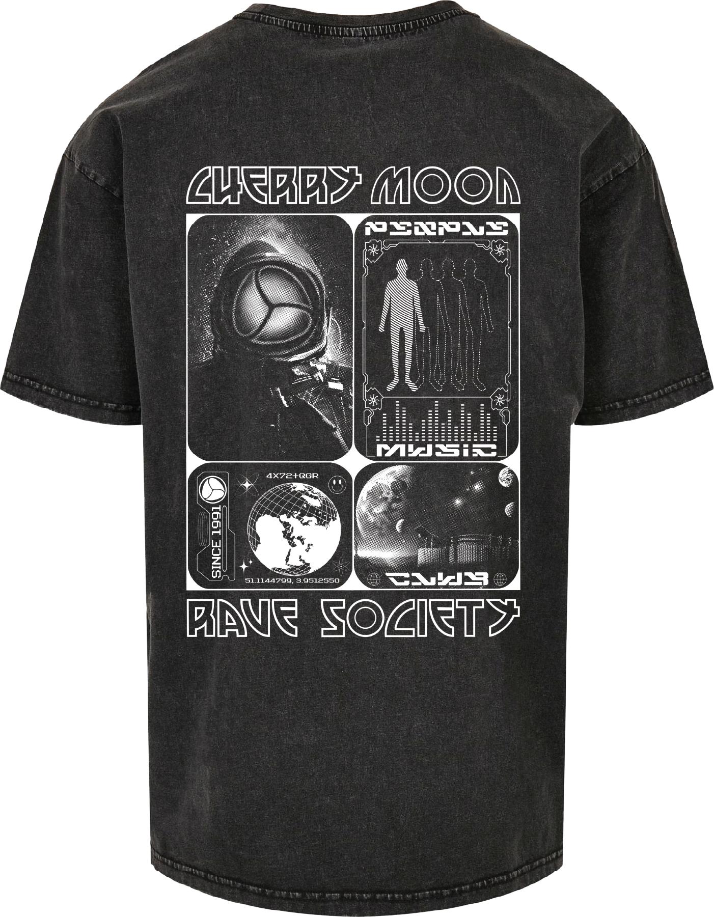 T-Shirt Acid Washed ‘Rave Society’