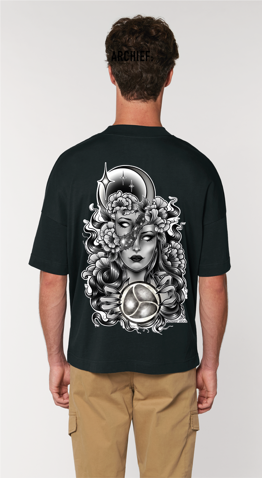 T-shirt Moon Girl Black