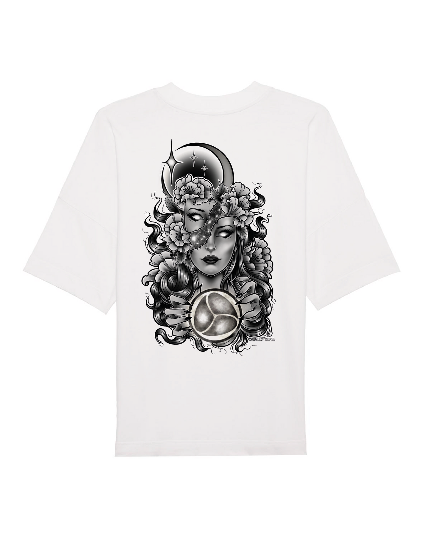 T-shirt Moon Girl White
