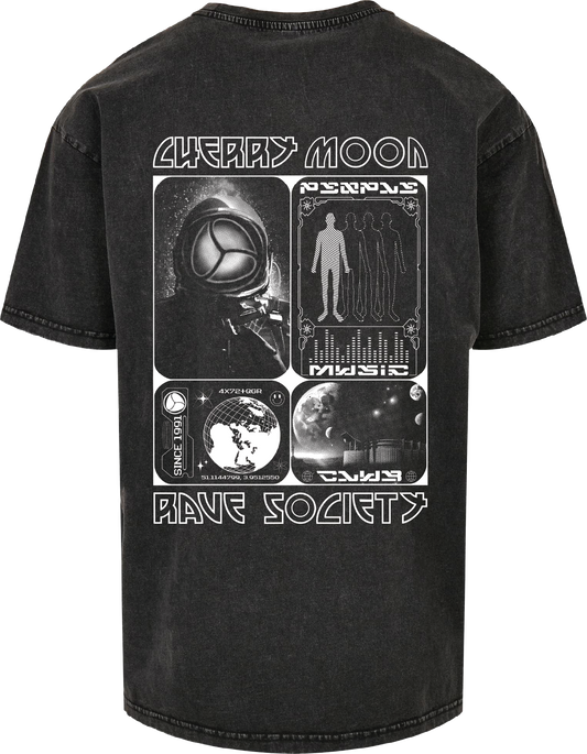 T-Shirt Acid Washed ‘Rave Society’